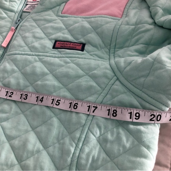 Vineyard Vines shep shirt Womens medium teal pink Martha’s quilted pullover - Picture 10 of 10